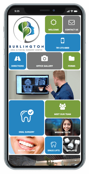 burlington oral facial surgery center mobile app image