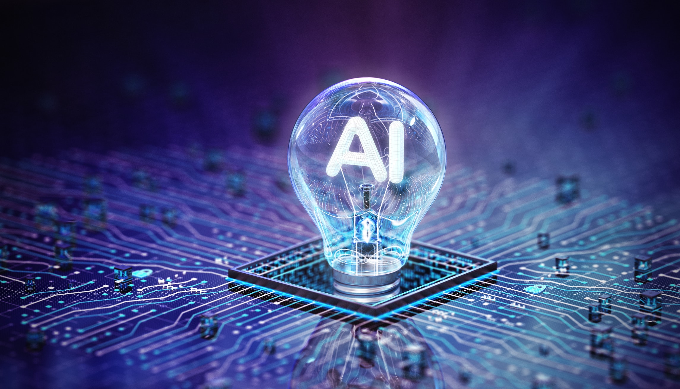 Artificial iIntelligence LIghtbulb Idea