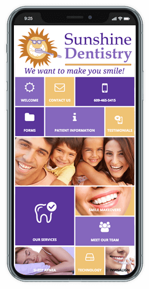 sunshine dentistry mobile app image