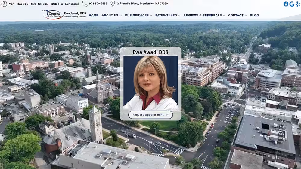 Dentex Smile Studio - Website design for a dentist in Morristown, NJ