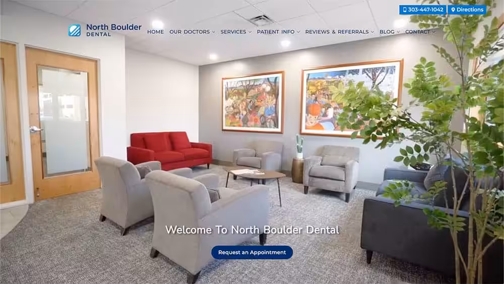 North Boulder Dental - Website design for a dentist in Boulder, CO