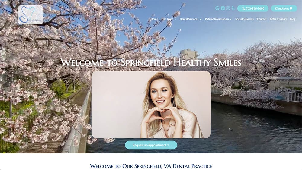 Springfield Healthy Smiles - Website design for a dentist in Springfield, VA