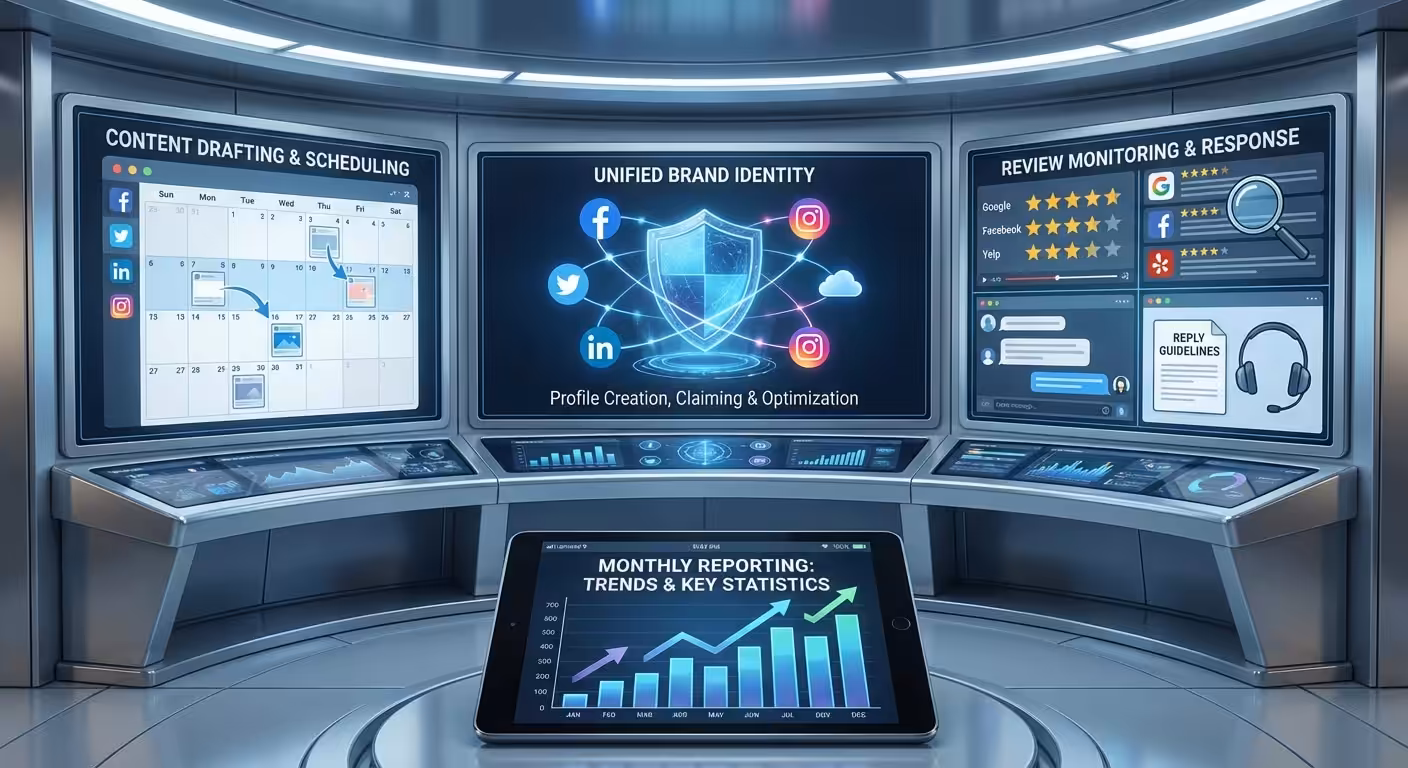 Social media marketing info graphic